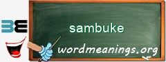 WordMeaning blackboard for sambuke